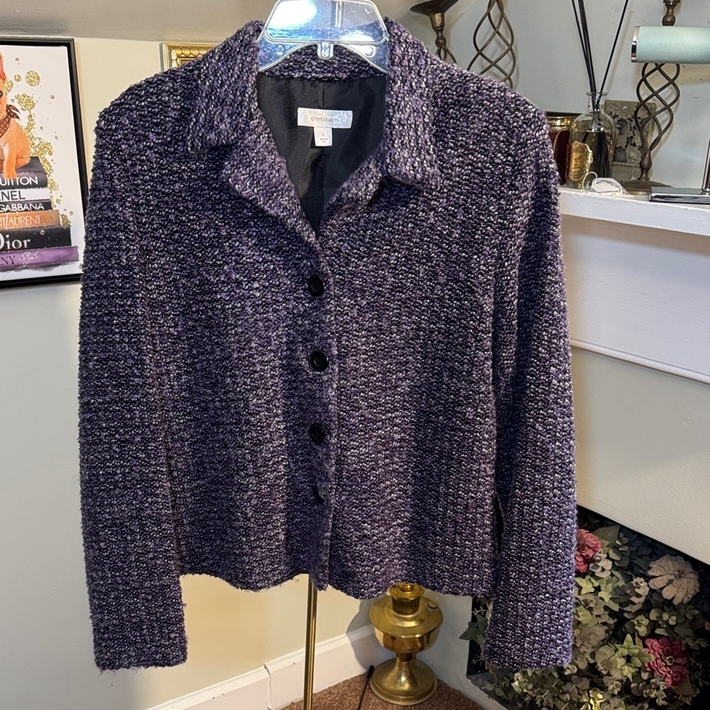 Vintage Dress Barn Purple Tweed Blazer